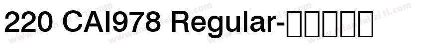 220 CAI978 Regular字体转换